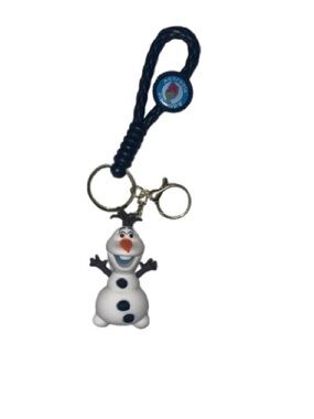 Disney Frozen Olaf 3D Figurine Character Keychain with Gold Clip